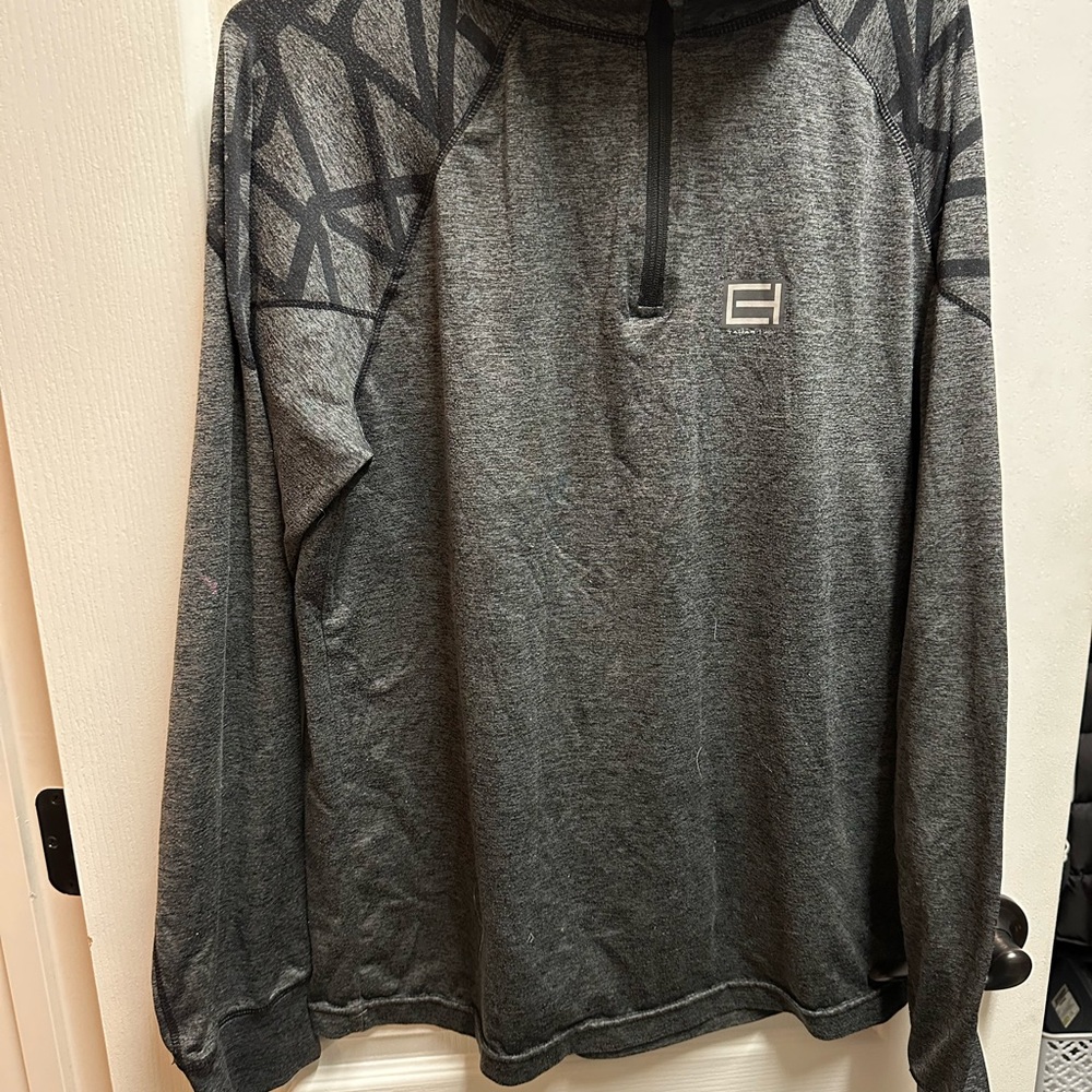 Tahari womens Gray Quarter-Zip with Geometric Design size XL/ pre owned B125 - Picture 1 of 4
